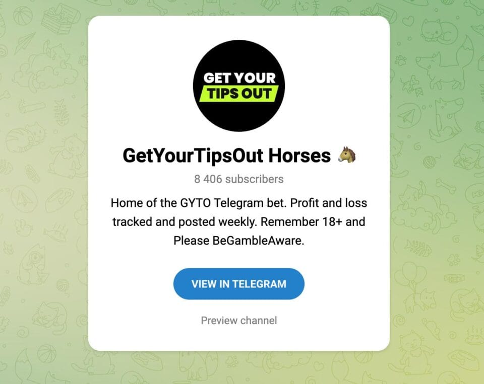 GetYourTipsOut Horses Free Telegram Betting Channel