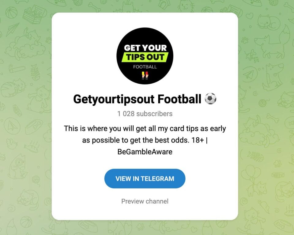 Getyourtipsout Football Free Telegram Betting Group