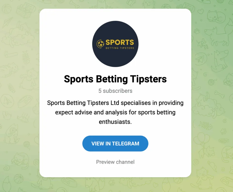 Sports Betting Tipsters Telegram Group